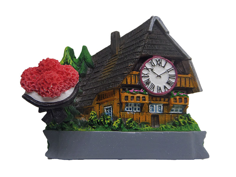 Magnet Schwarzwaldhaus aus Poly 6x2,5x5,5cm    Magnet Schwarzwaldhaus aus Poly 6x2,5x5,5cm