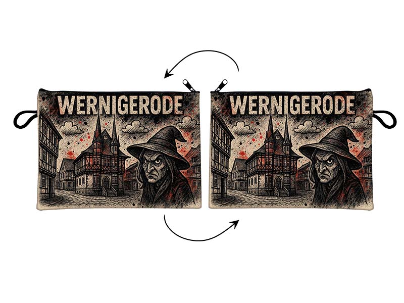 Souvenir Täschchen aus Kunstleder Wernigerode 21x15cm Souvenir Täschchen aus Kunstleder Wernigerode 21x15cm