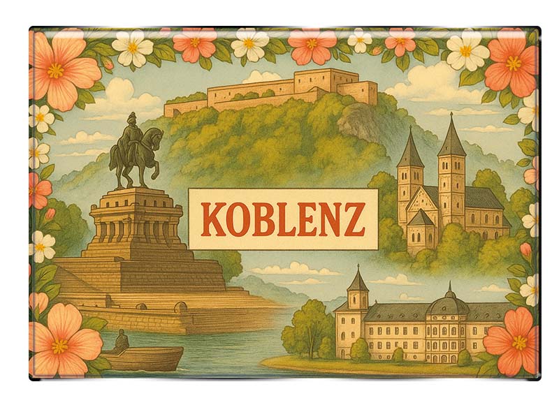 Souvenir Foto Magnet rechteckig Koblenz 8x5,5cm