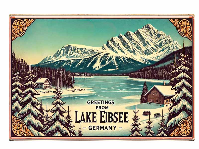 Souvenir Foto Magnet Eibsee 9,5x6,5cm Souvenir Foto Magnet Eibsee 9,5x6,5cm