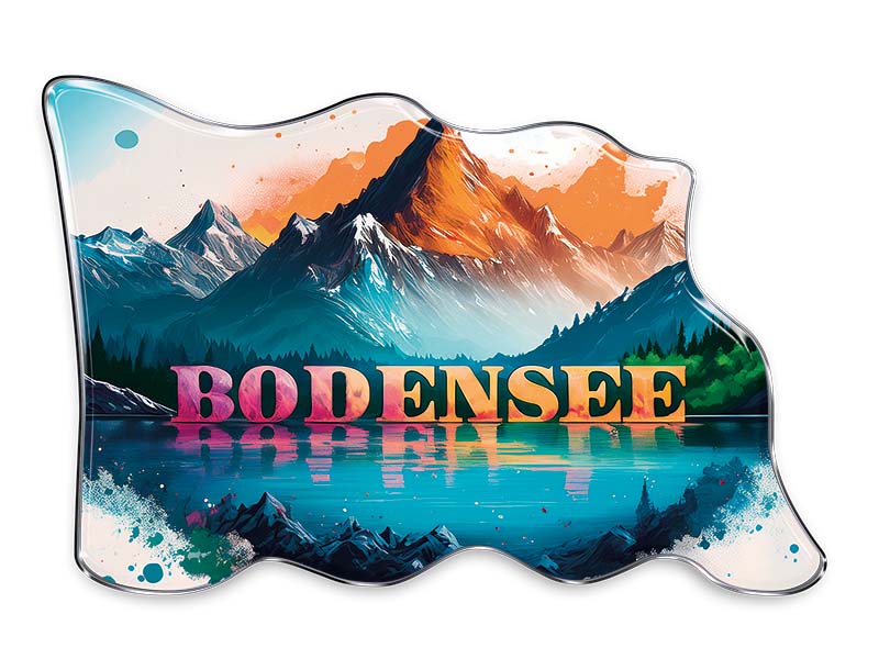 Souvenir Foto Magnet Flagge Bodensee 7x5cm
