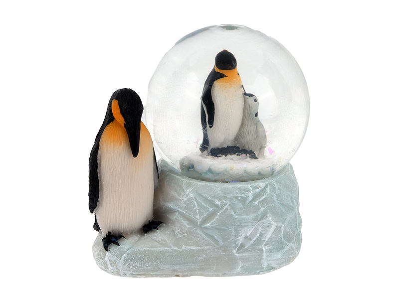 Poly Glitzerkugel Pinguin