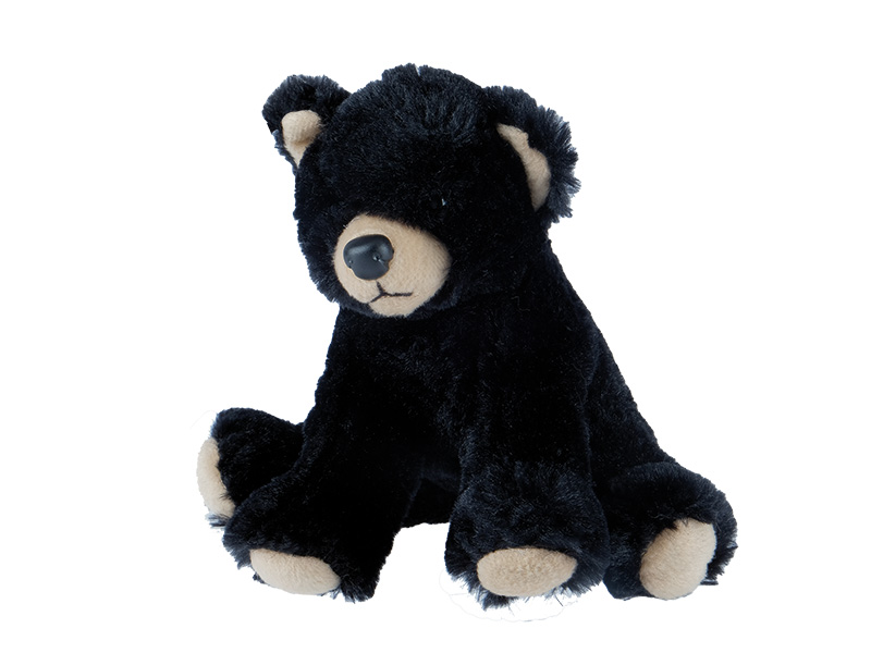 Plush black bear 17x16x17cm