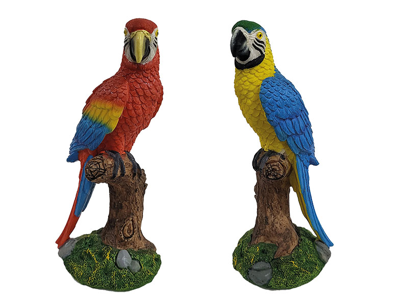 Ara aus Poly auf Ast, 7x6x16cm    Ara aus Poly auf Ast, 7x6x16cm