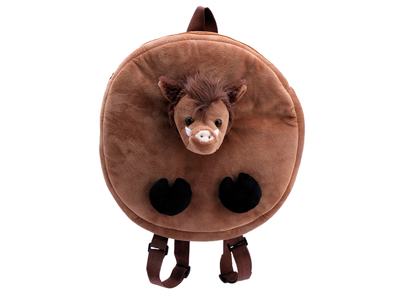 Rucksack Wildschwein aus Plüsch, 32x32x12cm    Rucksack Wildschwein aus Plüsch, 32x32x12cm