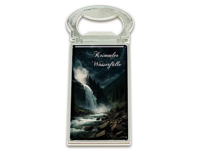 Souvenir Kapselheber Magnet Krimmler Wasserfälle 3x9cm