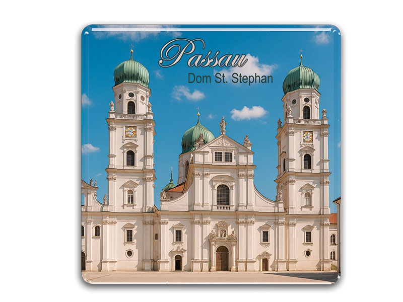 Souvenir Foto Magnet quadratisch Passau 6,5x6,5cm Souvenir Foto Magnet quadratisch Passau 6,5x6,5cm