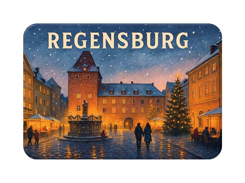 Souvenir Foto Kunststoff Magnet Regensburg 8x5cm Souvenir Foto Kunststoff Magnet Regensburg 8x5cm