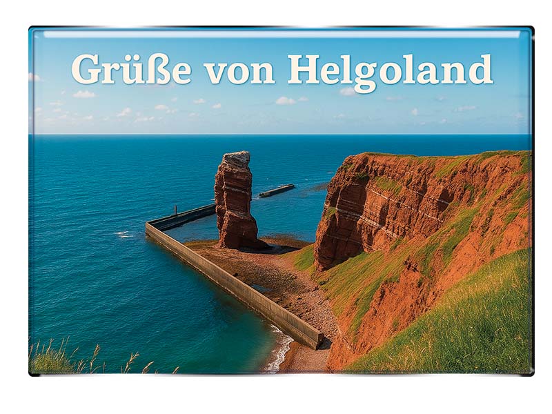 Souvenir Foto Magnet rechteckig Helgoland 8x5,5cm