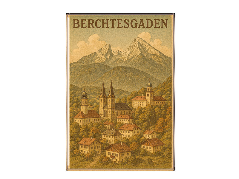 Souvenir Foto Magnet rechteckig Berchtesgaden 8x5,5cm