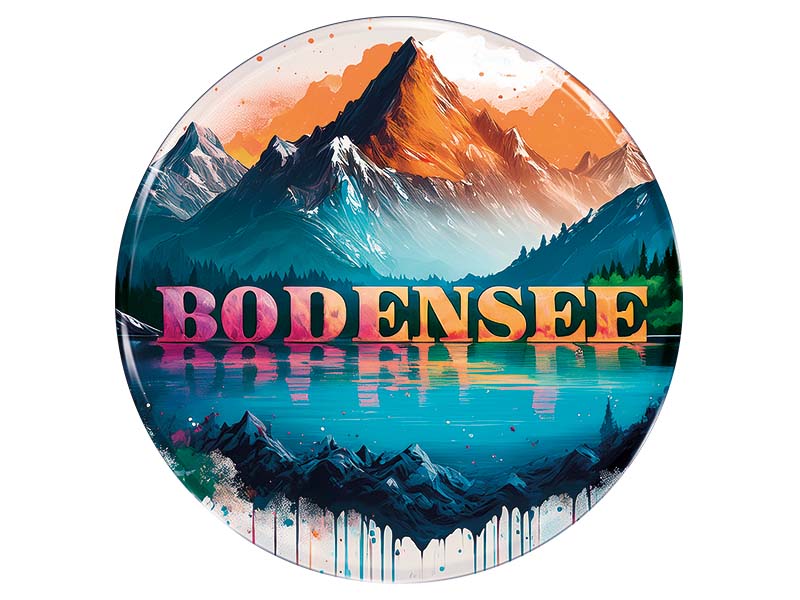 Souvenir Foto Magnet rund Bodensee Ø7cm Souvenir Foto Magnet rund Bodensee Ø7cm