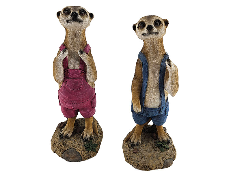 Erdmännchen bekleidet aus Poly 10x10x25cm   