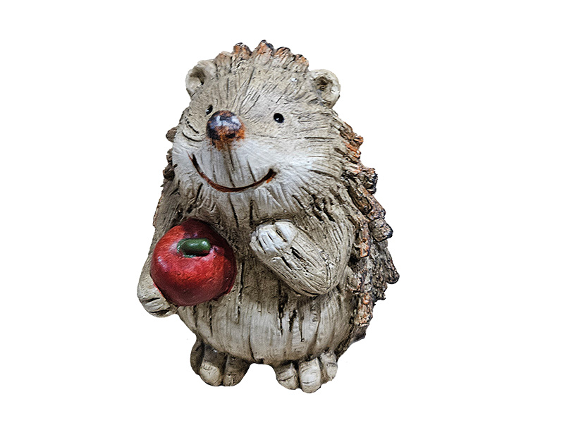 Igel Holzoptik aus Poly 8x7x11cm    Igel Holzoptik aus Poly 8x7x11cm