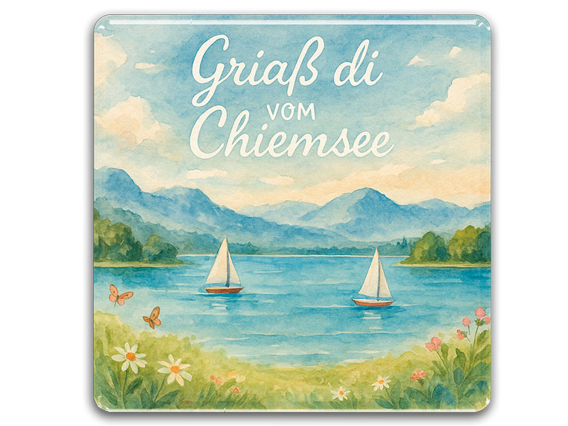 Souvenir Foto Magnet Chiemsee 3,5x3,5cm Souvenir Foto Magnet Chiemsee 3,5x3,5cm