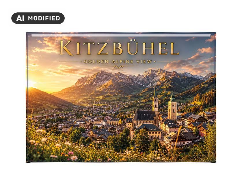 Souvenir Foto Magnet Kitzbühel 9,5x6,5cm