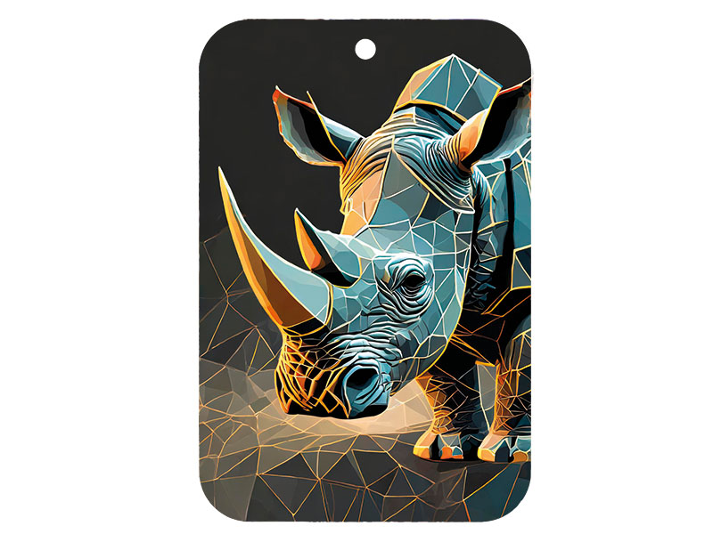 Lufterfrischer Nashorn, 3 Düfte sort., 10x6,5cm    Lufterfrischer Nashorn, 3 Düfte sort., 10x6,5cm