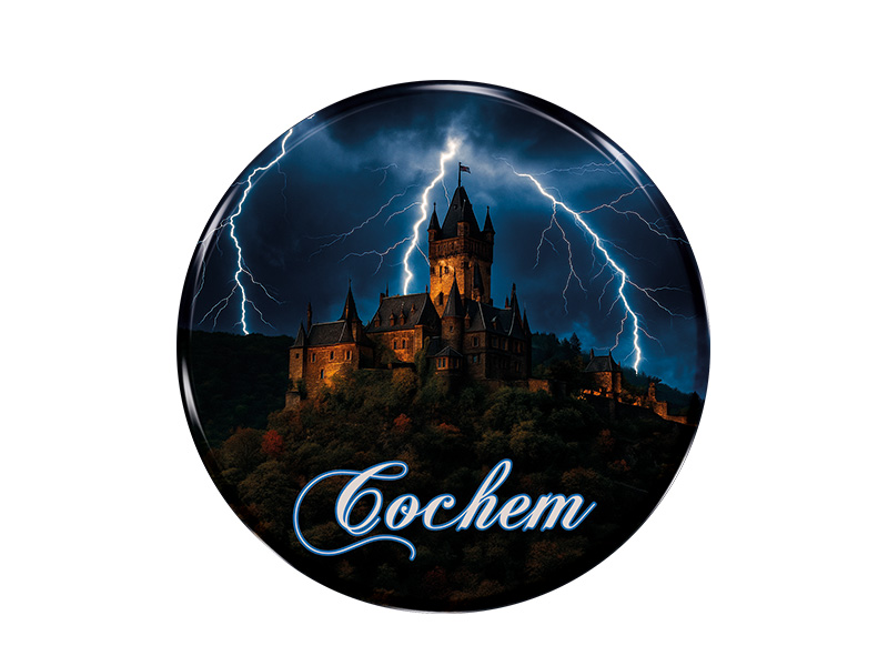 Souvenir Foto Magnet rund Cochem Ø3.5 cm