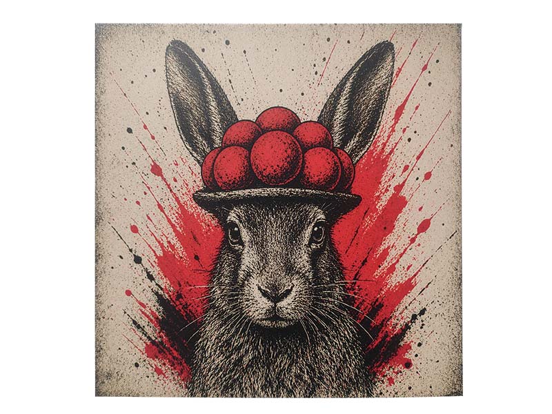 Leinwand  Schwarzwald Hase 40x40cm