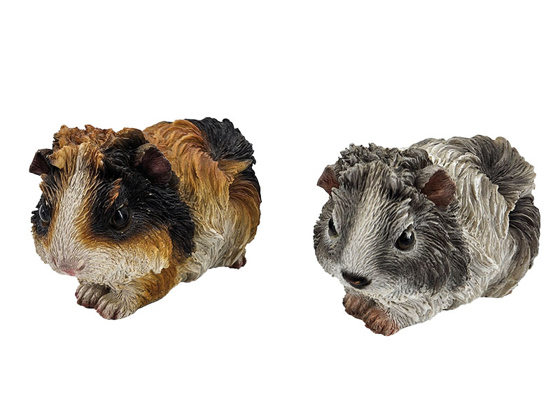 Meerschweinchen langhaarig aus Poly 11x6x8cm   