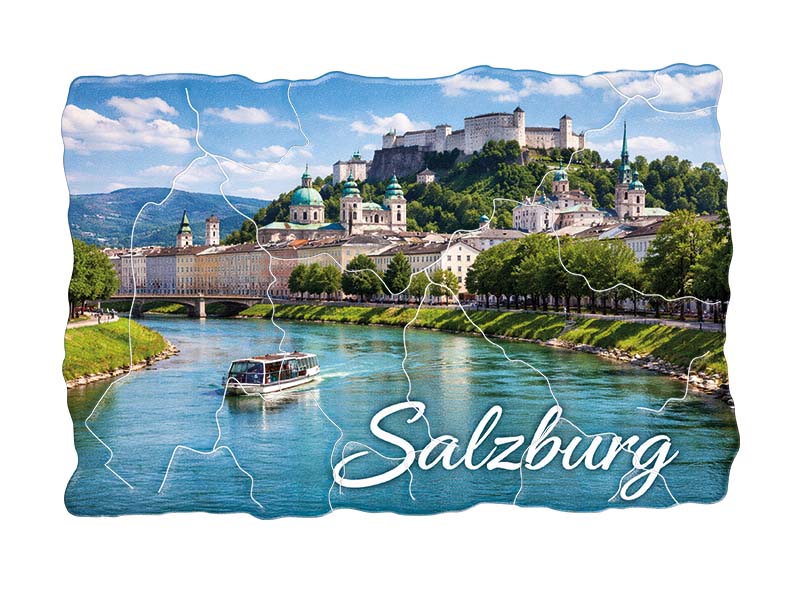 Souvenir Foto Magnet Salzburg aus Kunststoff 8x5cm