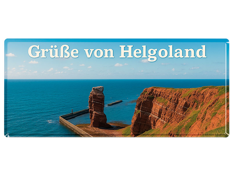 Souvenir Foto Magnet im Panoramaformat Helgoland 12x5cm Souvenir Foto Magnet im Panoramaformat Helgoland 12x5cm