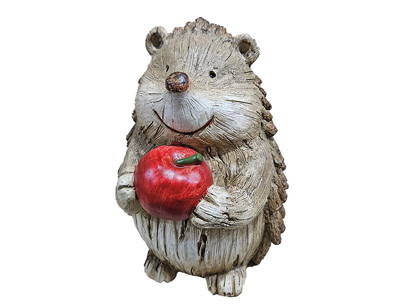 Igel Holzoptik aus Poly 14x15x20cm    Igel Holzoptik aus Poly 14x15x20cm