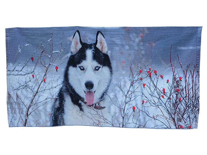60341 Badetuch Husky Design