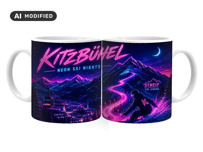 Souvenir Foto Tasse Kitzbühel aus Keramik Ø8x9,5cm