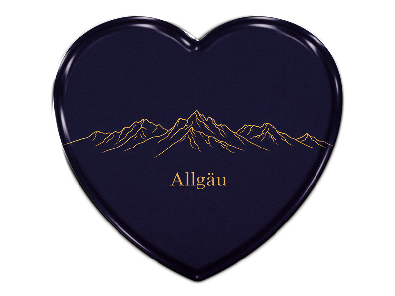 Souvenir Foto Magnet Herz Allgäu 6,5x6cm