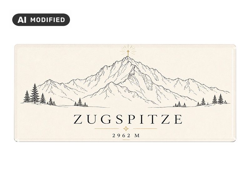 Souvenir Foto Magnet Zugspitze 11x4cm