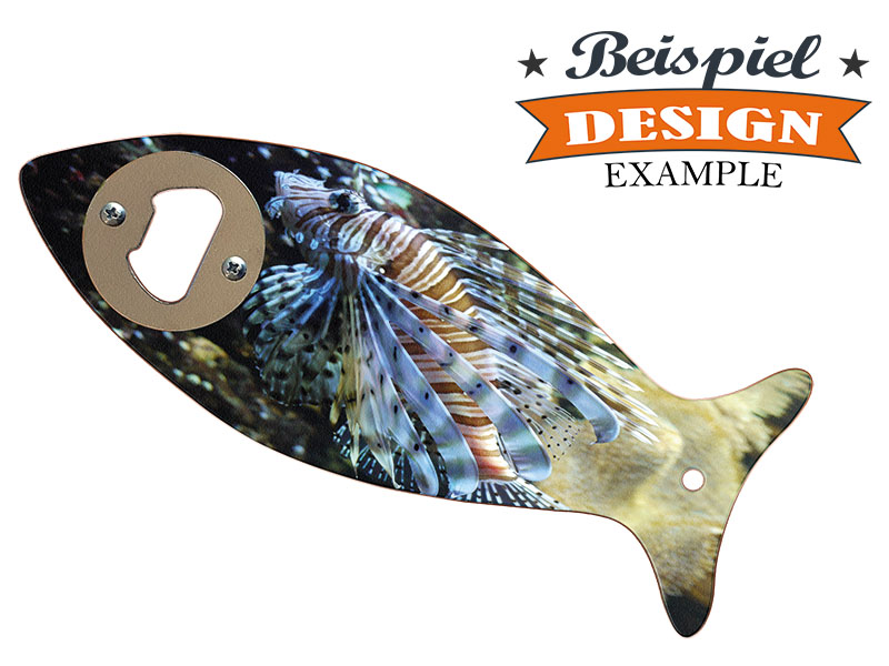 16810-2 Foto Holz Magnet Kapselheber Fisch eigenes Design