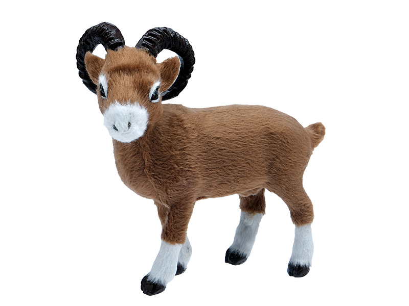 Deko Steinbock mit Kunstfell, 12x5x12cm    Deko Steinbock mit Kunstfell, 12x5x12cm