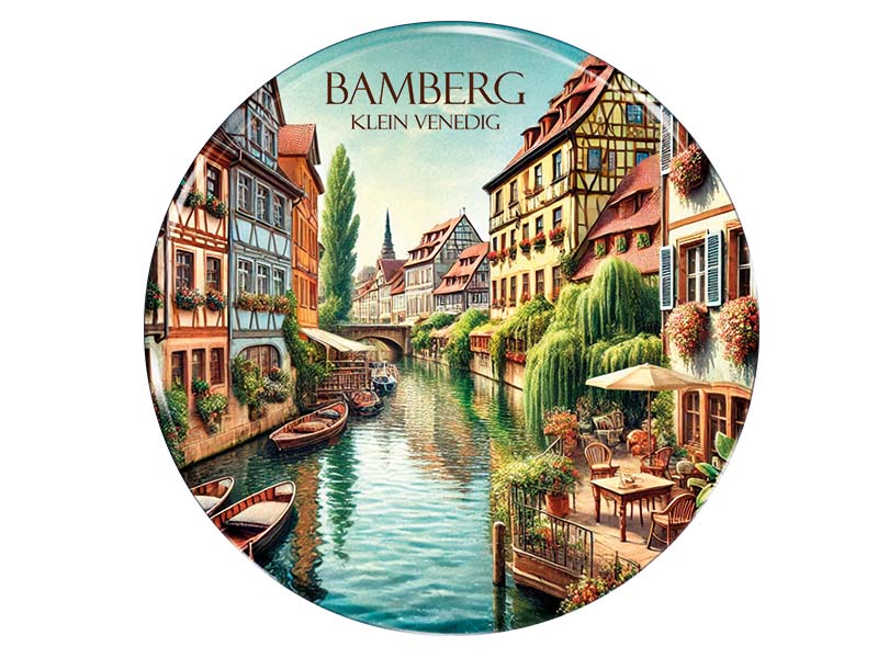 Souvenir Foto Magnet rund Bamberg Ø7cm