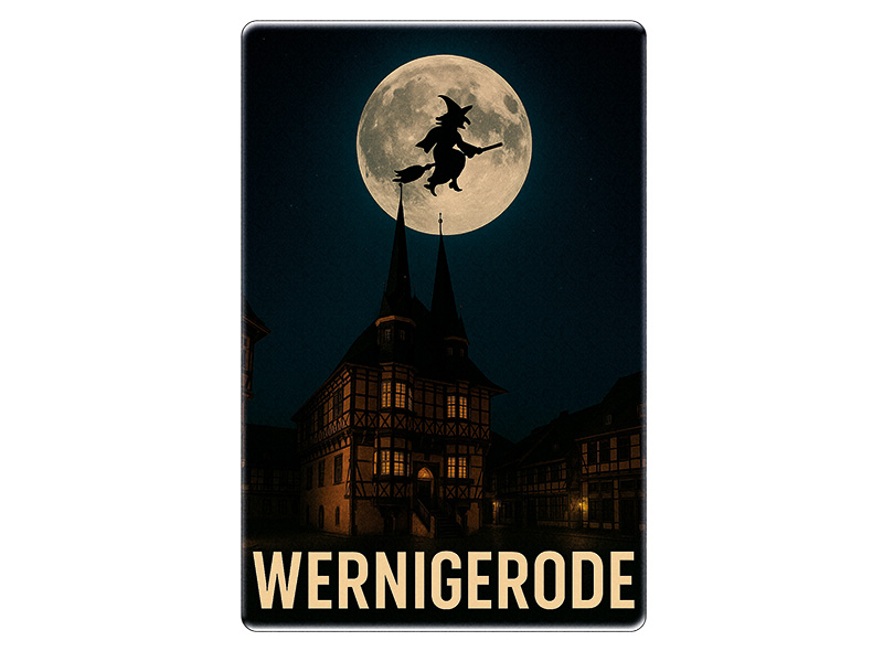 Souvenir Foto Magnet Steingut Wernigerode 6x4,5cm Souvenir Foto Magnet Steingut Wernigerode 6x4,5cm