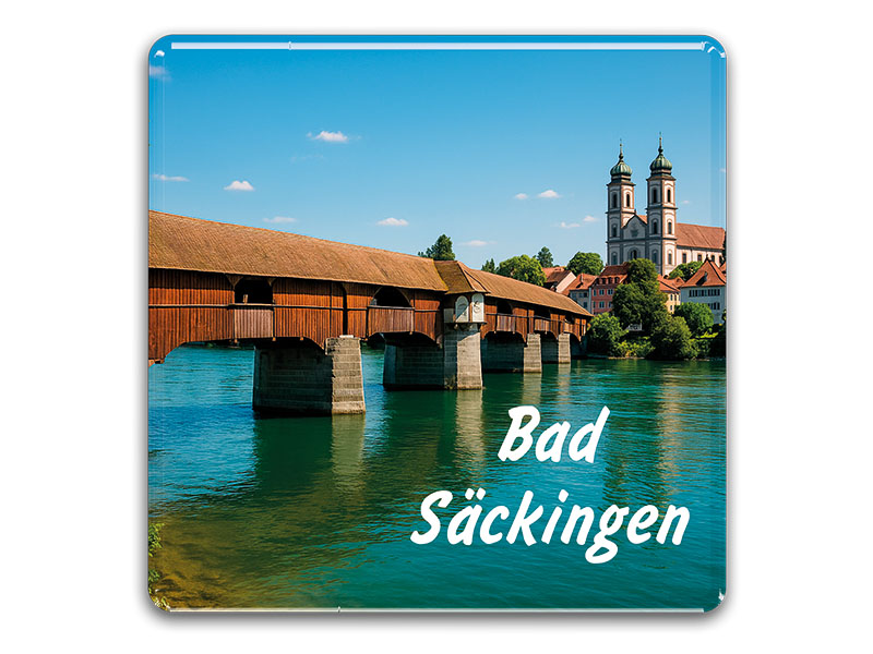 Souvenir Foto Magnet quadratisch Bad Säckingen 6,5x6,5cm Souvenir Foto Magnet quadratisch Bad Säckingen 6,5x6,5cm