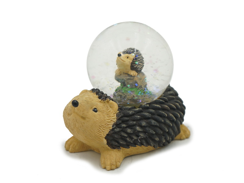 17538 Poly Igel mit Igel Glitzerkugel