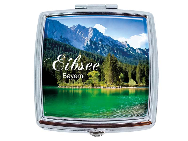 Souvenir Metal pill box Eibsee 6x5,5cm