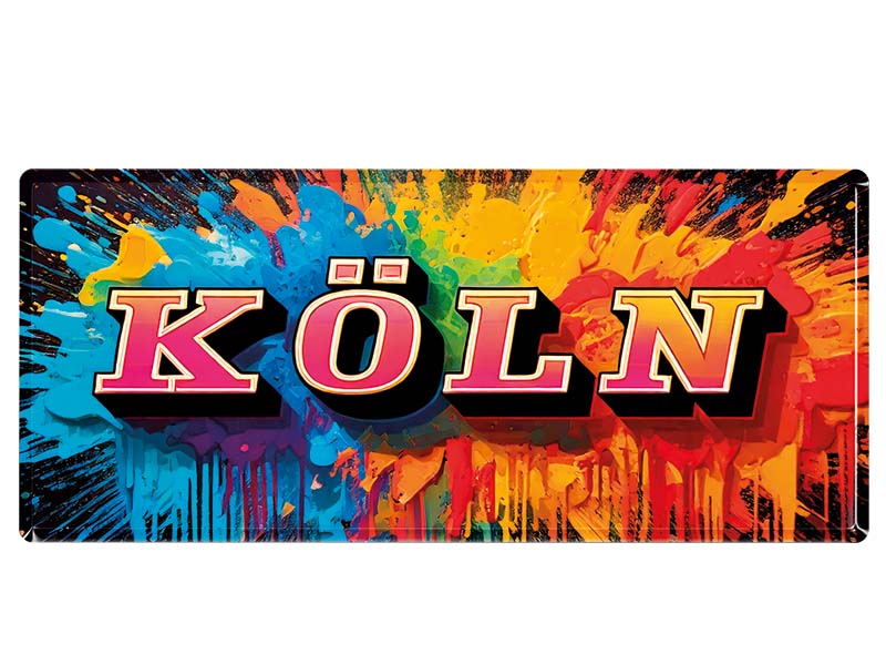 Souvenir Foto Magnet im Panoramaformat Koeln 12x5cm