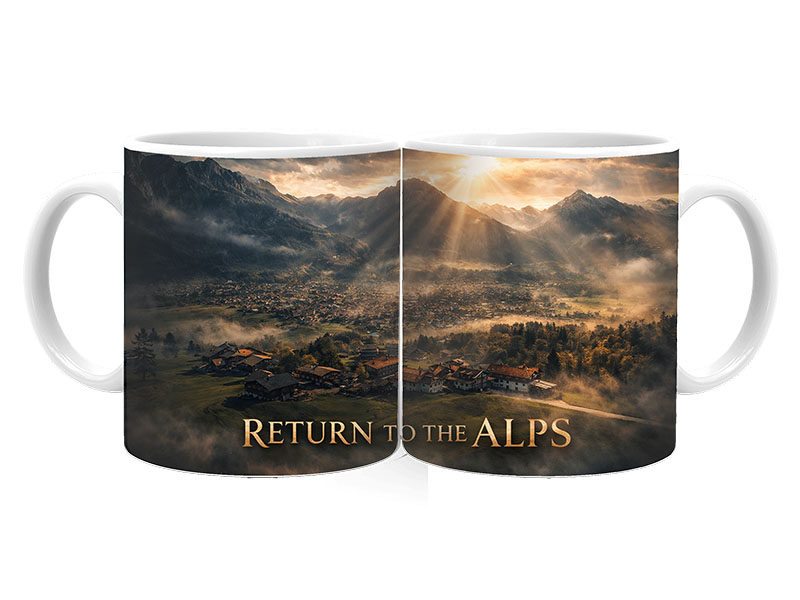 Souvenir Foto Keramik Tasse Oberstdorf Ø8x9,5cm