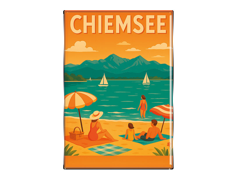 Souvenir Foto Magnet rechteckig Chiemsee 8x5,5cm Souvenir Foto Magnet rechteckig Chiemsee 8x5,5cm