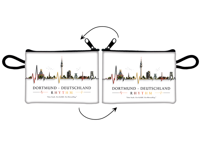 Souvenir Täschchen Dortmund aus Kunstleder 11x8cm
