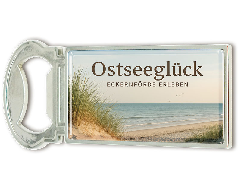 Souvenir Kapselheber Magnet Eckernförde aus Metall 3x9cm