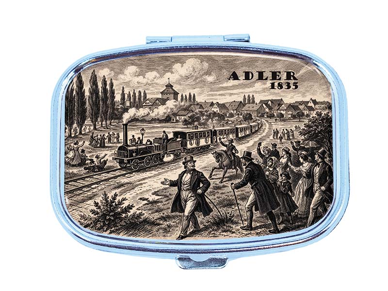 Souvenir Pillendose Adler aus Metall 6x4,5cm