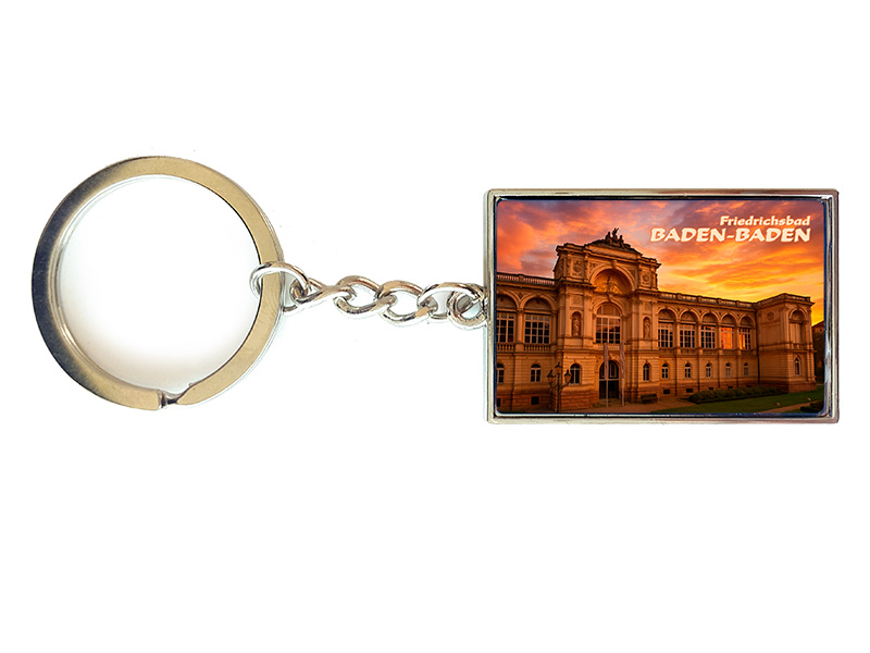 Souvenir Schlüsselanhänger Baden-Baden aus Metall 10x3cm