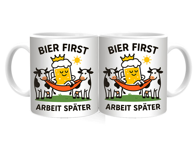 Souvenir Foto Keramik Tasse Bier Ø8x9,5cm