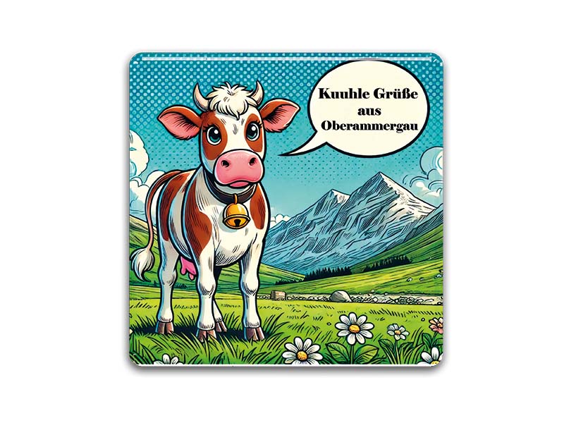 Souvenir Photo magnet Oberammergau 3,5x3,5cm