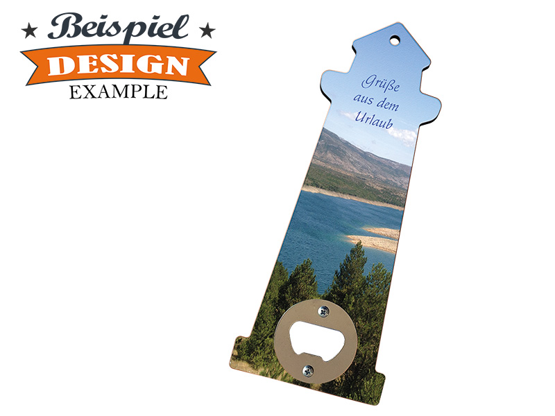 16812-2 Foto Holz Magnet Kapselheber Leuchtturm eigenes Design