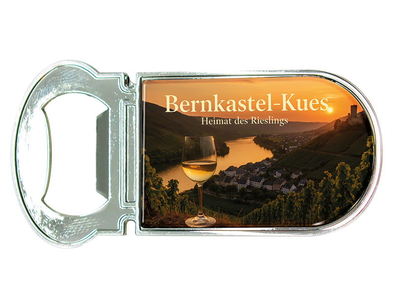 Souvenir Kapselheber Magnet Bernkastel-Kues aus Metall 3x7cm