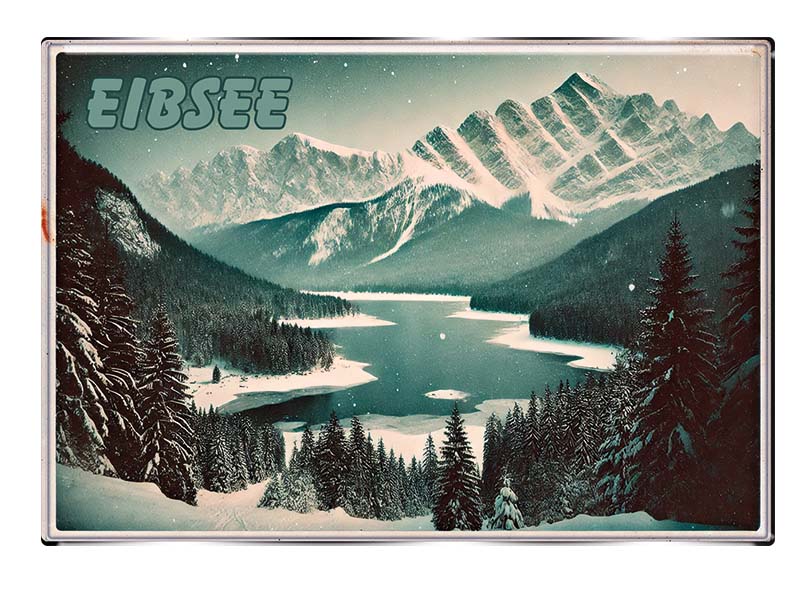 Souvenir Photo magnet Eibsee 8x5,5cm