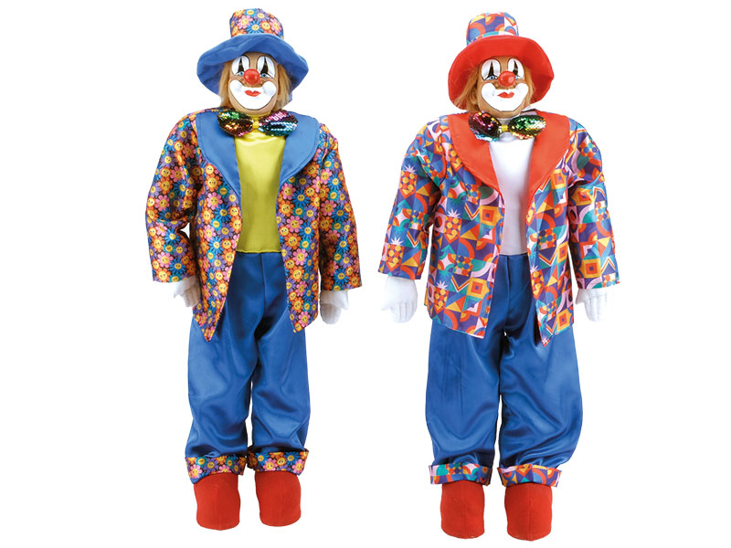 Clown mit Pailettenschleife aus Poly 30x15x83cm